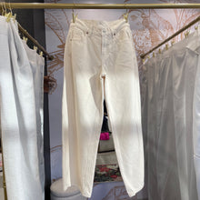 Load image into Gallery viewer, Old Navy | Women's Cream Mid-Rise Baggy Wide Leg Jeans | Size: 4
