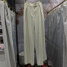 Load image into Gallery viewer, Meshki | Women's Cream Jaqueline Pleated Wide Leg Pants | Size: S
