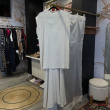 Load image into Gallery viewer, Zara | Women's Cream Short Sleeve Pleat Top with Midi Dress Set | Size: S
