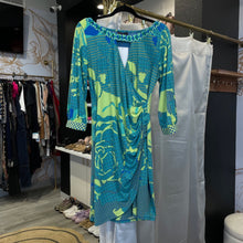 Load image into Gallery viewer, Hale Bob | Women's Green and Blue Long Sleeve Dress | Size: M
