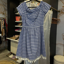 Load image into Gallery viewer, Eliza J | Women's Blue and White Striped Dress | Size: 10
