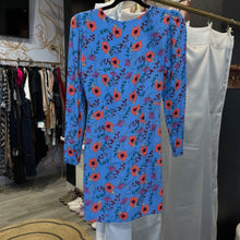 Load image into Gallery viewer, ASTR | Women's Blue and Orange Floral Print Long Sleeve Dress | Size: S
