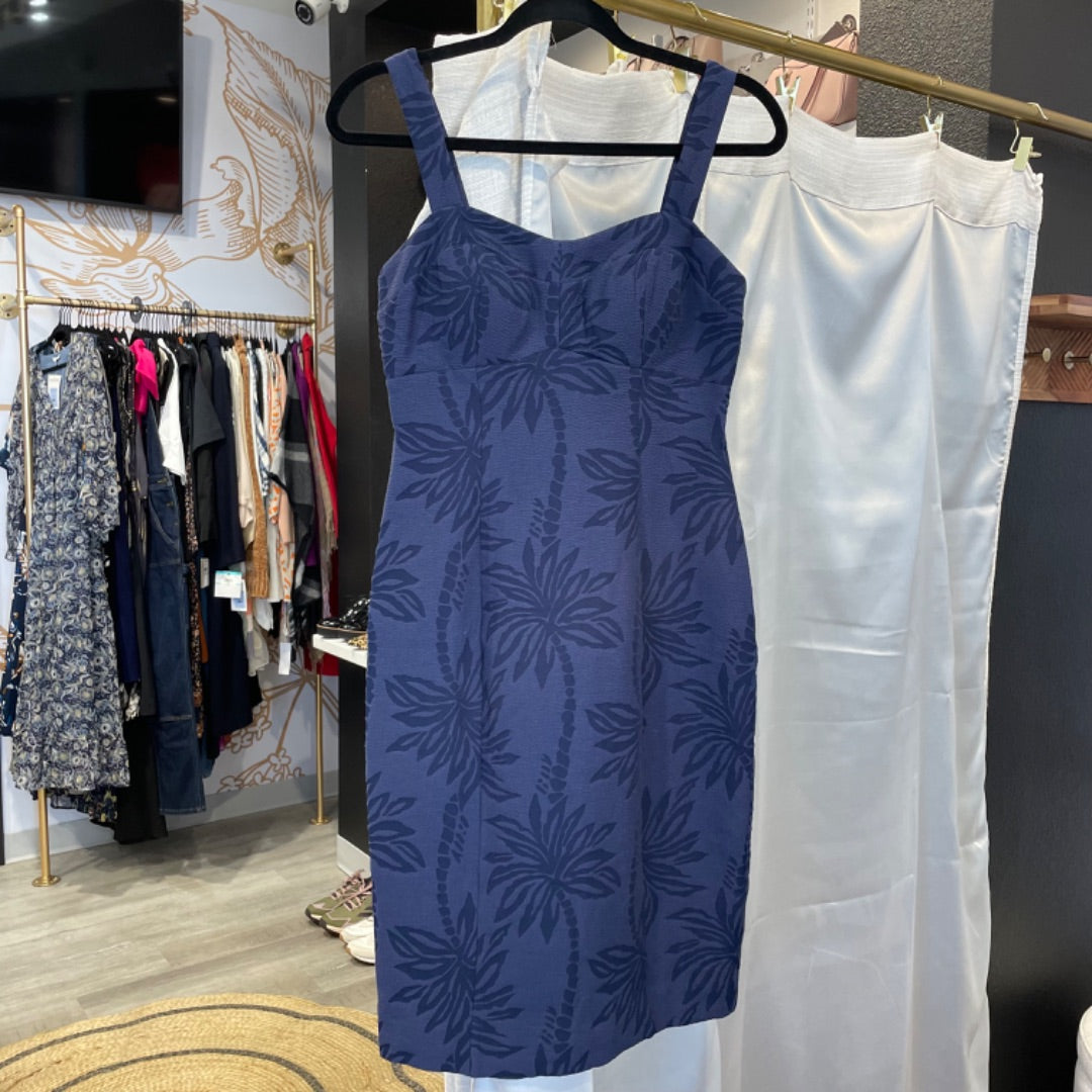 Lilly Pulitzer Navy Blue Tree Print Fitted Dress – Size 0
