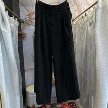 Load image into Gallery viewer, Anthropologie | Women's Maeve Black Pleat Front Wide Leg Trouser Pants | Size: 10P
