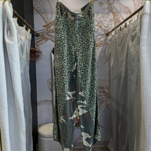 Load image into Gallery viewer, Da-Nang | Women's Green Camo Leopard 100% Silk Pants | Size: M
