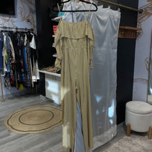 Load image into Gallery viewer, Jealous Tomato | Women's Yellow and White Stripe Jumpsuit | Size: M
