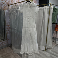Load image into Gallery viewer, Love Shack Fancy | Women's White Boho Short Sleeve Maxi Dress | Size: 4
