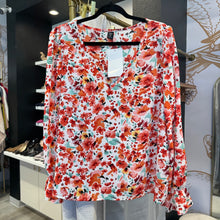 Load image into Gallery viewer, Shein | Women's Orange Floral Print Long Sleeve Blouse | Size: 1X

