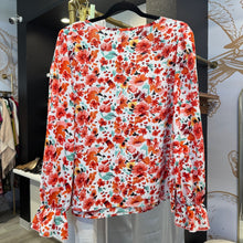 Load image into Gallery viewer, Shein | Women's Orange Floral Print Long Sleeve Blouse | Size: 1X
