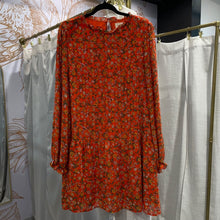 Load image into Gallery viewer, Melloday | Women's Orange Floral Print Boho Dress | Size: L
