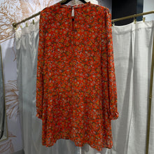 Load image into Gallery viewer, Melloday | Women's Orange Floral Print Boho Dress | Size: L

