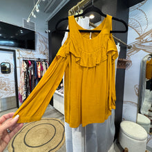 Load image into Gallery viewer, Anthropologie | Women's Yellow Cold Shoulder Blouse | Size: 6
