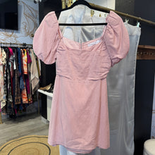 Load image into Gallery viewer, ASTR | Women's Light Pink Puff Sleeve Mini Dress | Size: M
