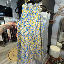 Load image into Gallery viewer, Ann Taylor | Women's Blue and Yellow Floral Print Dress | Size: S
