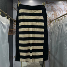 Load image into Gallery viewer, Derek Lam 10 Crosby | Women's Blue and Cream Stripe Pencil Skirt | Size: M
