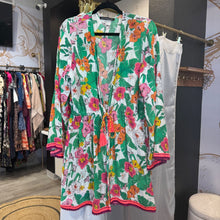 Load image into Gallery viewer, Boston Proper | Women's Tropical Print Wrap Swimsuit Cover | Size: S
