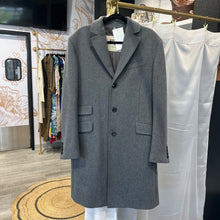 Load image into Gallery viewer, Burberry | Men&#39;s Grey Wool Blend Tailored Coat | Size: L
