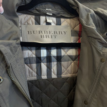 Load image into Gallery viewer, Burberry | Women's Green BRIT Nylon Hooded Coat | Size: XS
