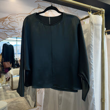 Load image into Gallery viewer, By Malene Birger | Women's Green Silky Long Sleeve Blouse | Size: 34
