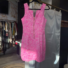 Load image into Gallery viewer, Lilly Pulitzer | Women&#39;s Hot Pink and White Sleeveless Shift Dress | Size: 8
