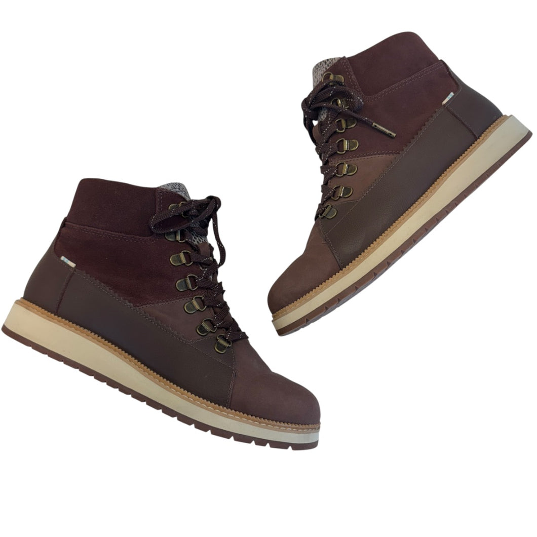 Toms | Women's Brown Mesa Lace Up Casual Boots | Size: 7.5