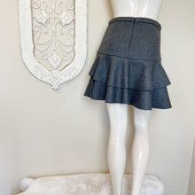 Load image into Gallery viewer, J. Crew | Grey Wool Blend Flounce Skirt | Size: 2
