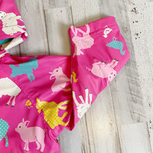 Load image into Gallery viewer, Hatley | Girls Pink Farm Animals Rain Coat | Size: 6-12 M
