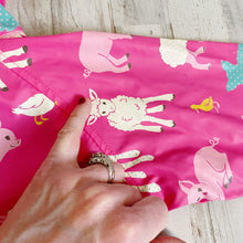 Load image into Gallery viewer, Hatley | Girls Pink Farm Animals Rain Coat | Size: 6-12 M
