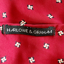 Load image into Gallery viewer, Harlowe &amp; Graham | Burgundy Pinwheel Print Ruffle Long Sleeve Top | Size: XS
