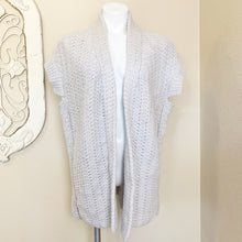 Load image into Gallery viewer, Inhabit | Women&#39;s Light Gray Knit Wool Blend Short Sleeve Open Cardigan Sweater | Size: S
