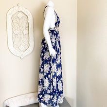 Load image into Gallery viewer, Aakaa | Women&#39;s Navy Floral Print Maxi Dress with Tags | Size: S
