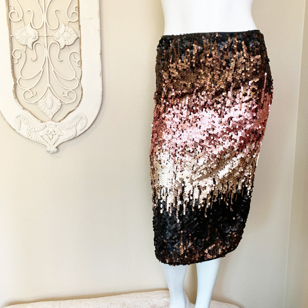 Fab'rik | Women's Multicolor Sequin Pencil Skirt | Size: S