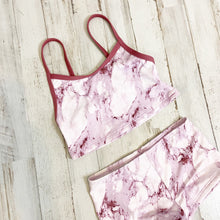 Load image into Gallery viewer, Dippin&#39; Daisy&#39;s | Girls Pink Marbled Tie Dye 2 Piece Bikini | Size: 4

