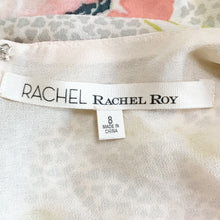 Load image into Gallery viewer, Rachel Roy | Women&#39;s Cream, Gray, Pink Poppy Print Flower Ruffle Dress | Size: 8
