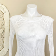 Load image into Gallery viewer, 525 America | Women&#39;s White Open Knit Long Sleeve Pullover Top | Size: S
