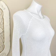 Load image into Gallery viewer, 525 America | Women&#39;s White Open Knit Long Sleeve Pullover Top | Size: S
