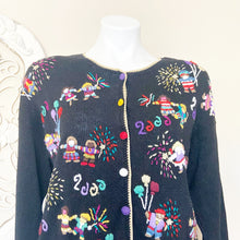 Load image into Gallery viewer, Heirloom Collectibles | Women&#39;s Vintage Y2K &quot;World Party 2000&quot; Cardigan | Size: M
