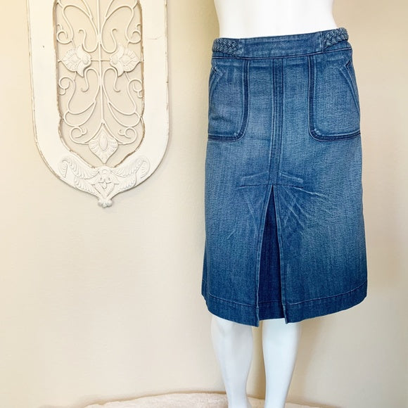 Meli-Melo | Women's Blue Jean Fit and Flare Skirt | Size: 26