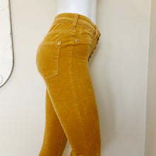 Load image into Gallery viewer, Anthropologie | Women&#39;s Pilcro High Rise Mustard Yellow Corduroy Skinny Pants | Size: 25
