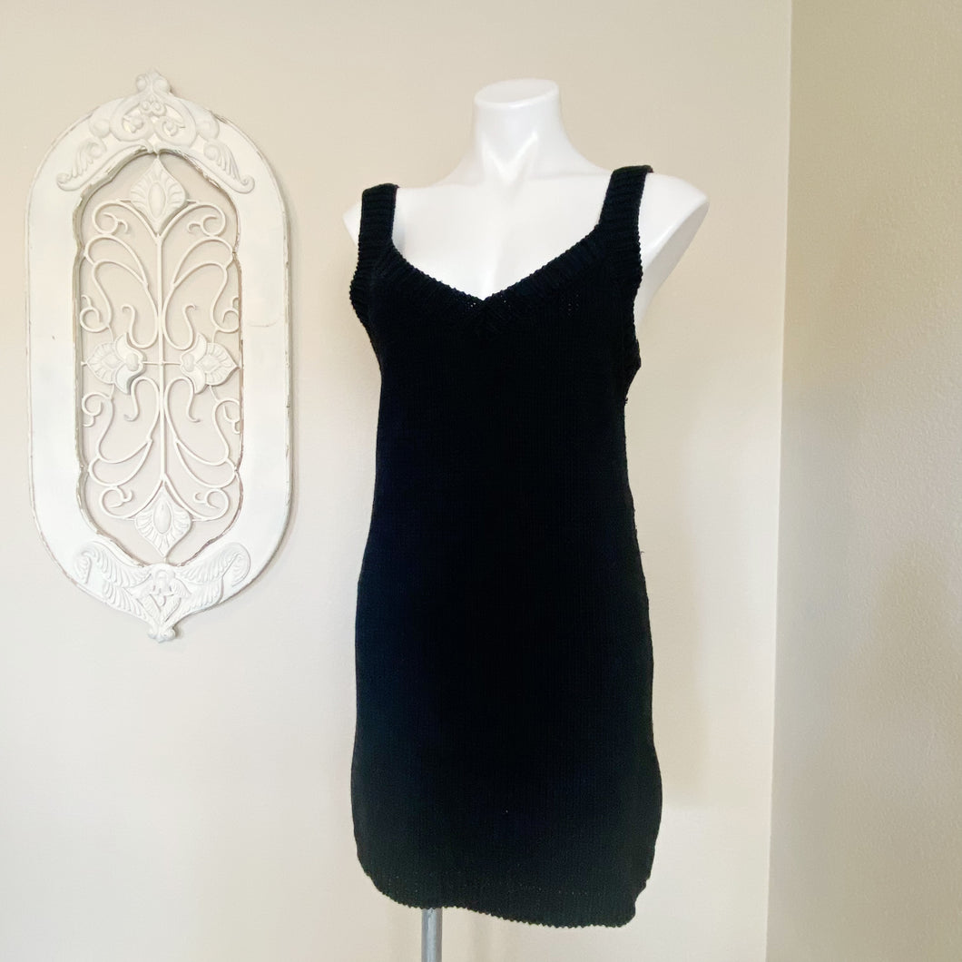 Zara | Womens Black Knit Tank Mini Dress | Size: M