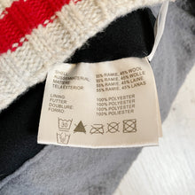 Load image into Gallery viewer, Northland | Boy&#39;s Beige and Red Stripe Wool Blend Beanie Hat | Size: S/M
