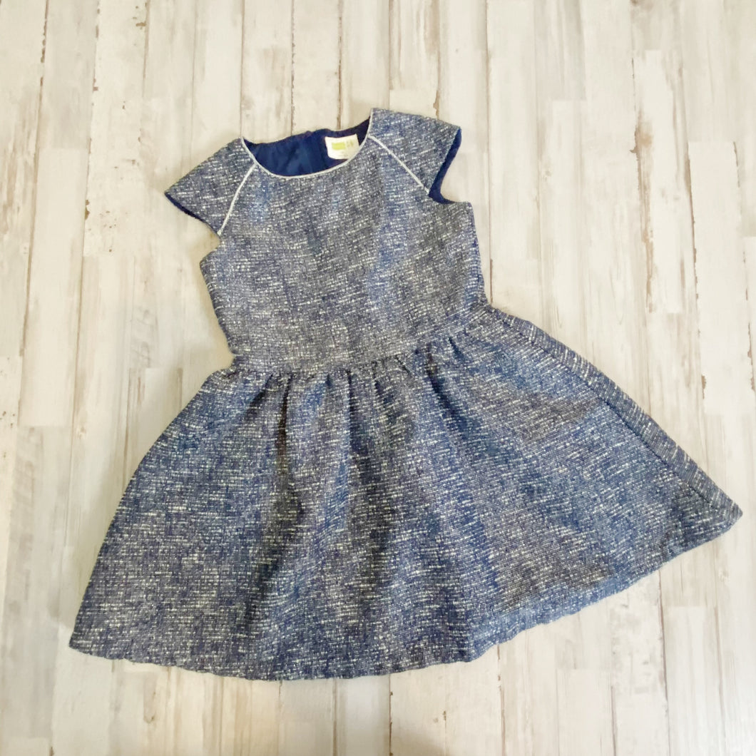 Crazy 8 | Girls Blue and Silver Metallic Tweed Sparkle Dress | Size: 5