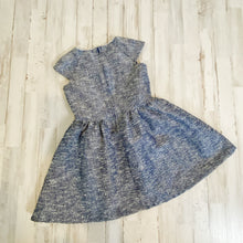 Load image into Gallery viewer, Crazy 8 | Girls Blue and Silver Metallic Tweed Sparkle Dress | Size: 5

