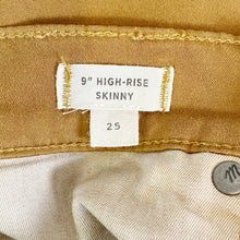 Load image into Gallery viewer, Madewell | Women&#39;s Golden Yellow 9&quot; High Rise Skinny Pants | Size: 25
