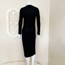 Load image into Gallery viewer, Wilfred Free | Womens Black Knit Fitted Long Sleeve Sweater Dress | Size: M
