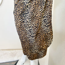 Load image into Gallery viewer, Savion | Womens Leopard Print Faux Wrap Tie Side Midi Skirt | Size: 12
