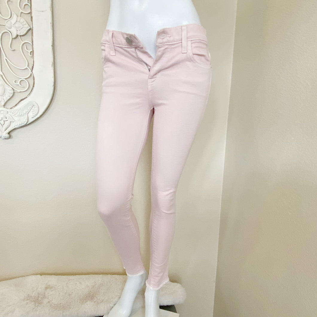 Current Elliott | Womens Stiletto Jeans in Primrose Pink with Released Hem | Size: 25