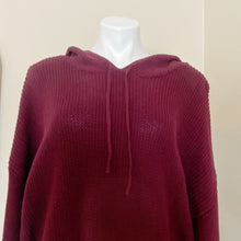 Load image into Gallery viewer, 525 | Womens Burgundy Knit Pullover Hoodie | Size: L
