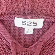 Load image into Gallery viewer, 525 | Womens Burgundy Knit Pullover Hoodie | Size: L
