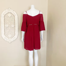 Load image into Gallery viewer, Sadie &amp; Sage | Womens Burgundy Off Shoulder Lace Dress | Size: L
